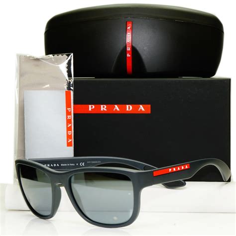 prada white sunglasses with red stripe